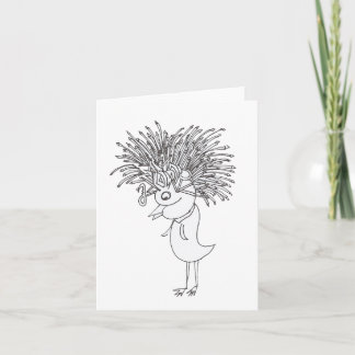 Utformning av drottning Birdie Note Card Kort