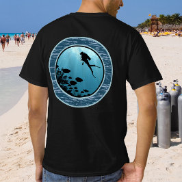 Utformning av dyka Blue Sea Round T Shirt