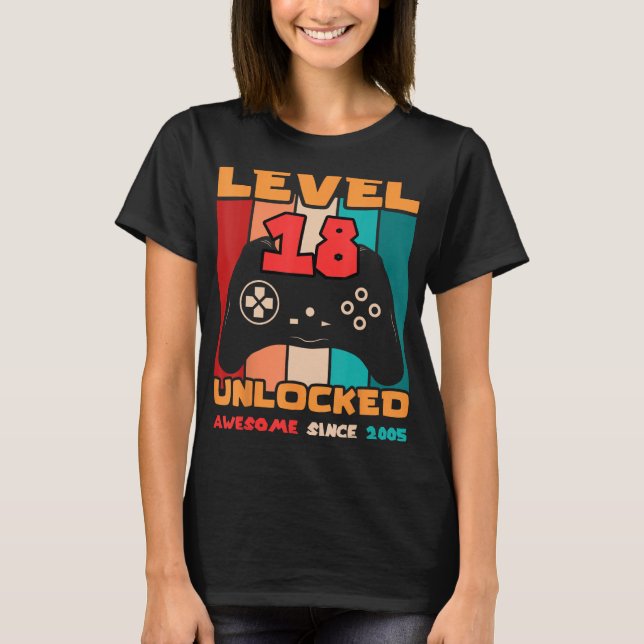 Utformning av ej låsta fågeldagar på nivå 18 t shirt (Framsida)