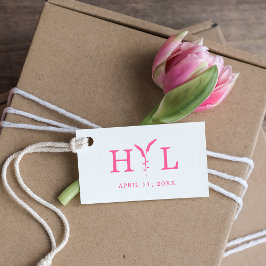 Utformning av elegant med blommor och initialfunkt stämpel