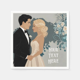 Utformning av elegant och tidslös bröllopsinbjudan pappersservett