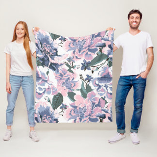 Utformning av Eleganten Ro Blommönster Fleecefilt