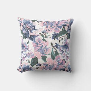 Utformning av Eleganten Ro Blommönster Kudde