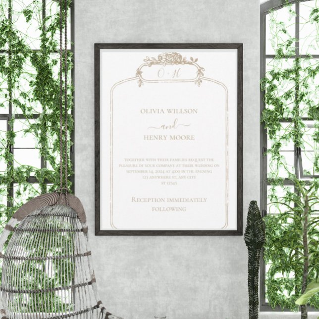 Utformning av elegantens klassiska bröllopsinbjuda inbjudningar (Skapare uppladdad)