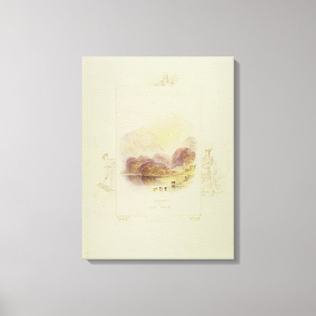 Utformning av en illustration till Walter Scotts " Canvastryck (Framsida)