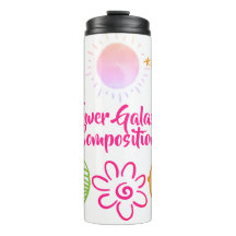 Utformning av en kombination av blommor och galaxe