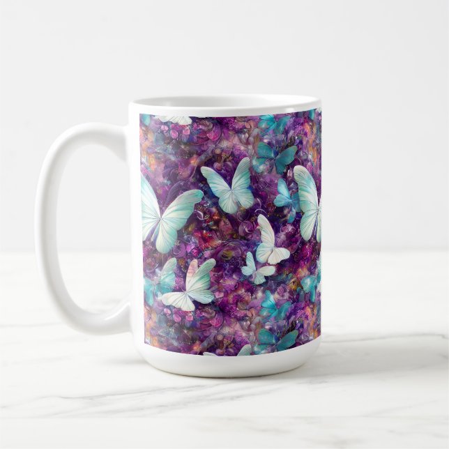 Utformning av en mystisk fjärilserie 7 kaffemugg (Vänster)