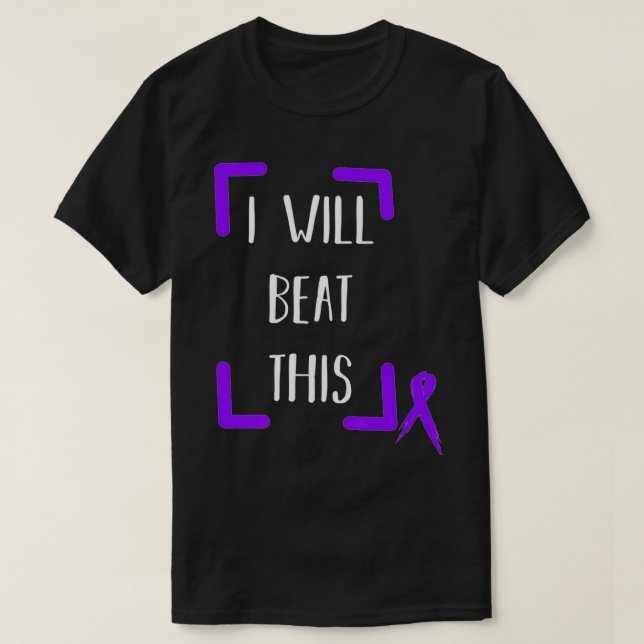 Utformning av en pankreascancermedvetenhet med stö t shirt (Design framsida)