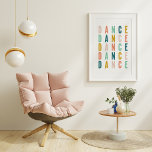 Utformning av enkel färggrafik för dansare poster<br><div class="desc">Fira din kärlek för att dansa med roligtens typografi av ord DANCE i färglös skrift.</div>