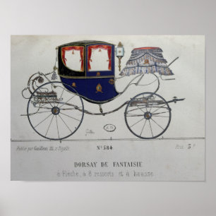 Utformning av ett "Coupe Dorsay de Fantaisie" Poster