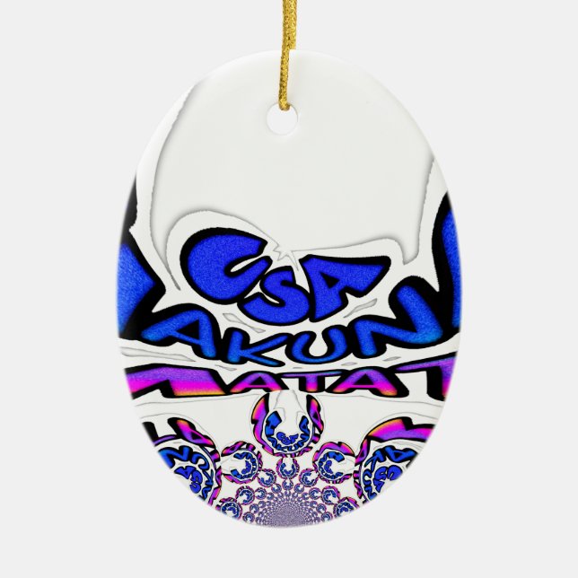 Utformning av ett vackert citattecken för fantasti julgransprydnad keramik (Framsidan)