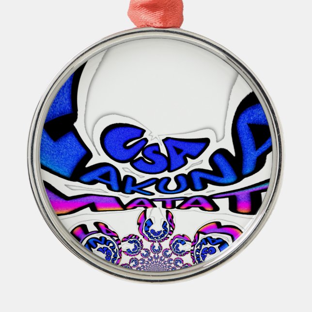 Utformning av ett vackert citattecken för fantasti julgransprydnad metall (Framsidan)