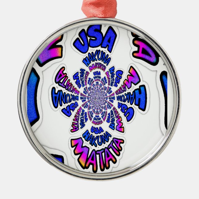 Utformning av ett vackert citattecken för fantasti julgransprydnad metall (Framsidan)