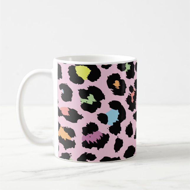 Utformning av exotiska färgämnen i vild leopard ha kaffemugg (Vänster)