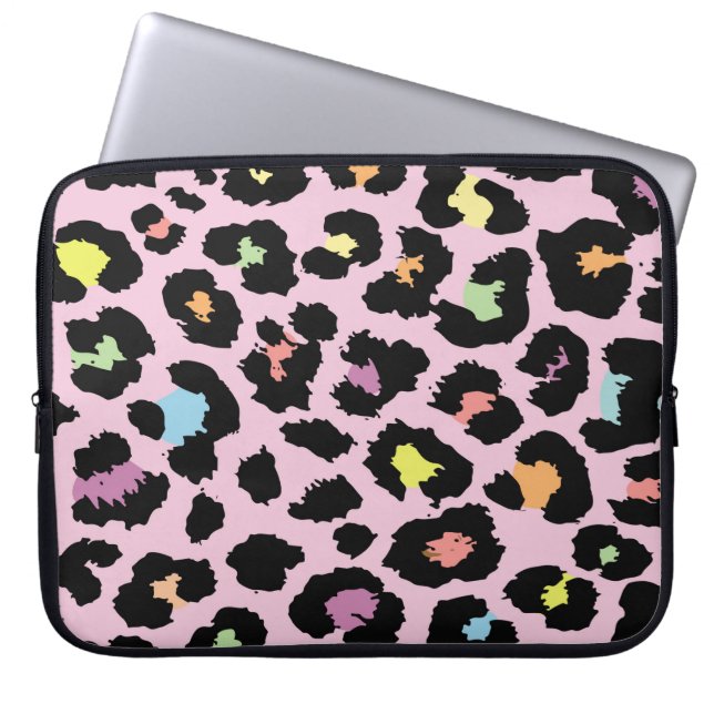 Utformning av exotiska färgämnen i vild leopard ha laptop fodral (Framsidan)