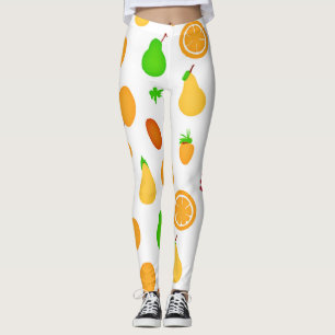 Utformning av exotiska frukter Mönster Leggings