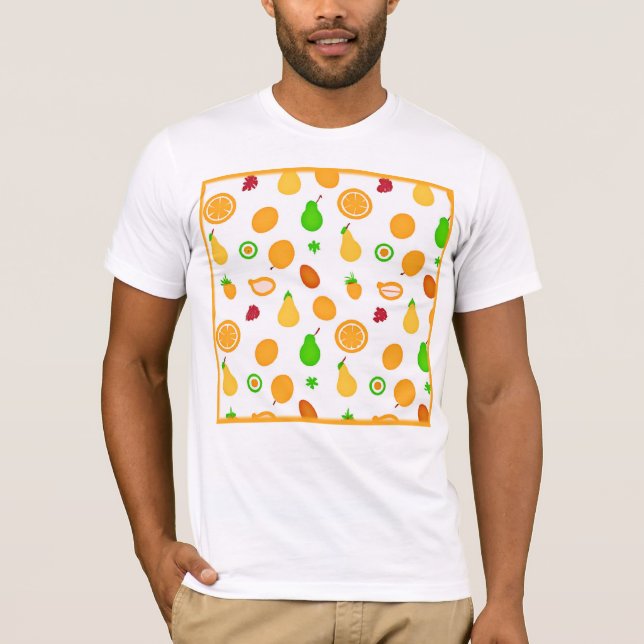 Utformning av exotiska frukter Mönster T Shirt (Framsida)
