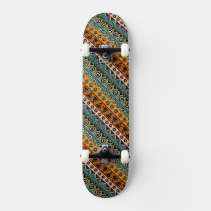 Utformning av färgat etnisk aztec mönster mini skateboard bräda 18,5 cm