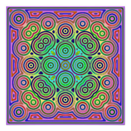 Utformning av färgstarka koncentriska cirklar perfect poster