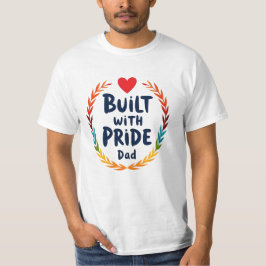 Utformning av fars dag-märket "Byggt med Pride Pap T Shirt
