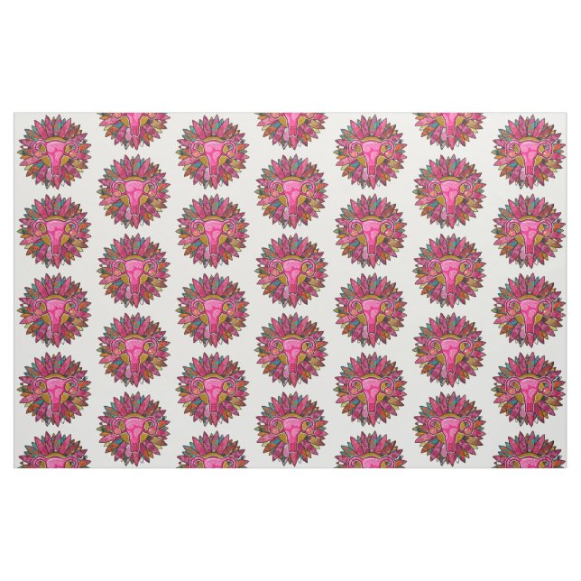 Utformning av feminin Uterus-Blommigten Tyg (Fat Quarter)