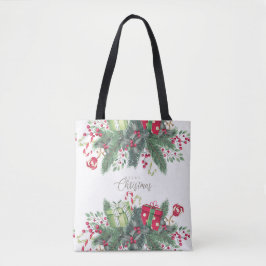 Utformning av Festive Helgdag Gift god jul Träd Tygkasse