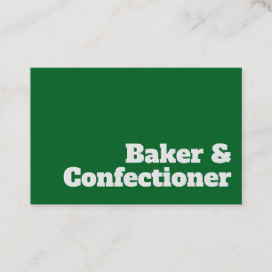 Utformning av fetstil och rensa baker och konfekty visitkort