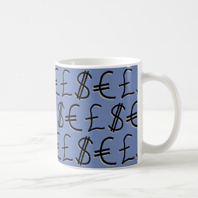 Utformning av finansiella valutasymboler kaffemugg (Höger)