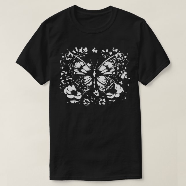 utformning av fjäriltatuering t shirt (Design framsida)