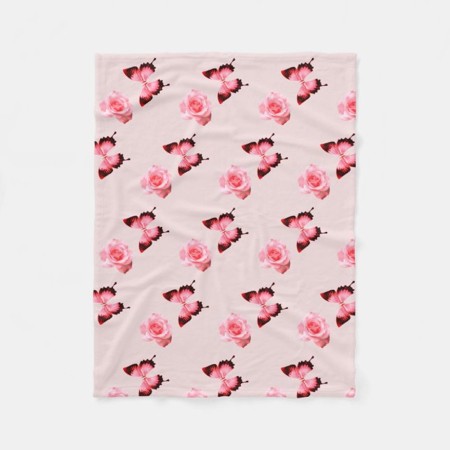 Utformning av fjärosblommor fleecefilt (Framsidan)