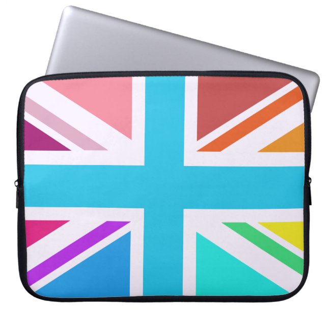 Utformning av Flagga/Jack i unionen - flerfärgad Laptop Fodral (Framsidan)