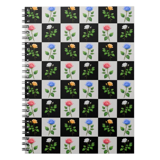 Utformning av flerfärgad Blommigt i Ro Anteckningsbok (Framsidan)