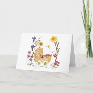 Utformning av flicka-tryckta blommor kort