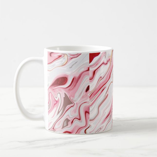 Utformning av flytande marmor struktur, färgmarmor kaffemugg (Vänster)