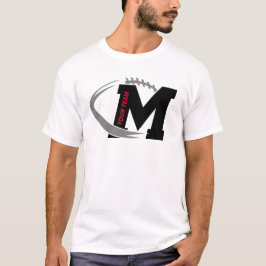 Utformning av fotbollslag i Brev M Football Logoty T Shirt