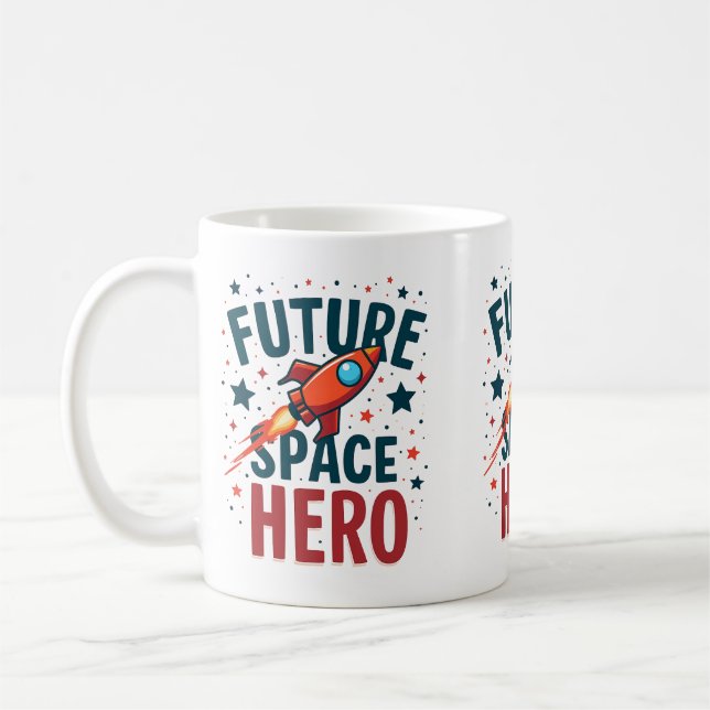 Utformning av framtida Frakt för Hero Retro Rocket Kaffemugg (Vänster)