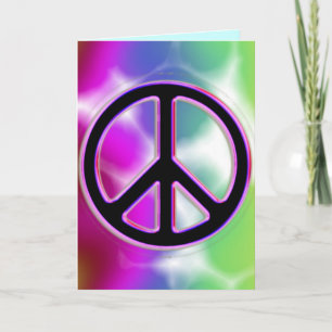 Utformning av Fredsteckenet Tie Dye Kort