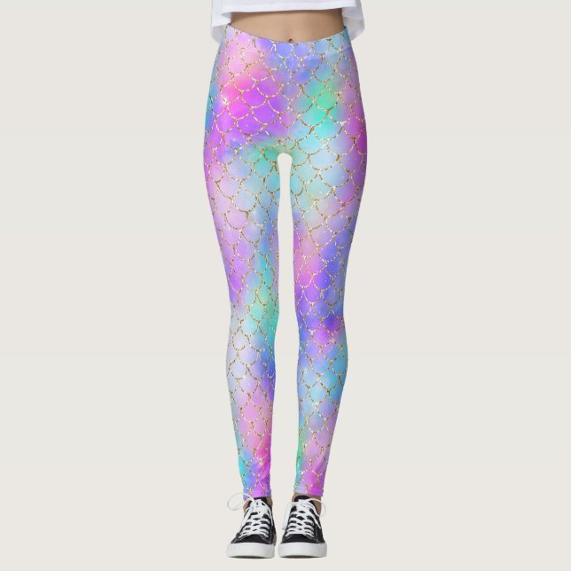 Utformning av Galaxy-Sjöjungfrun 10 Leggings (Framsida)