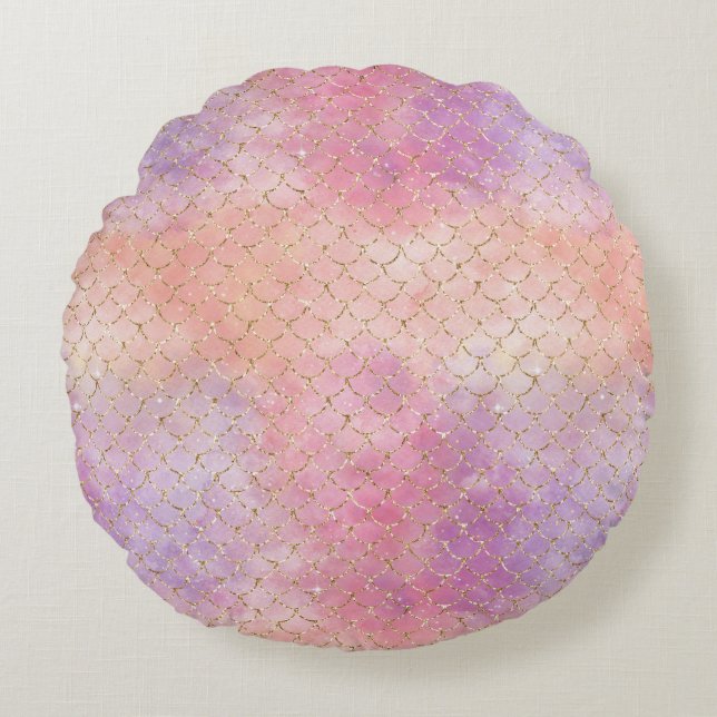 Utformning av Galaxy-Sjöjungfrun 12 Rund Kudde (Framsidan)