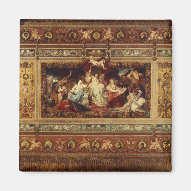 Utformning av gardinen vid Dresden opera Magnet (Framsidan)