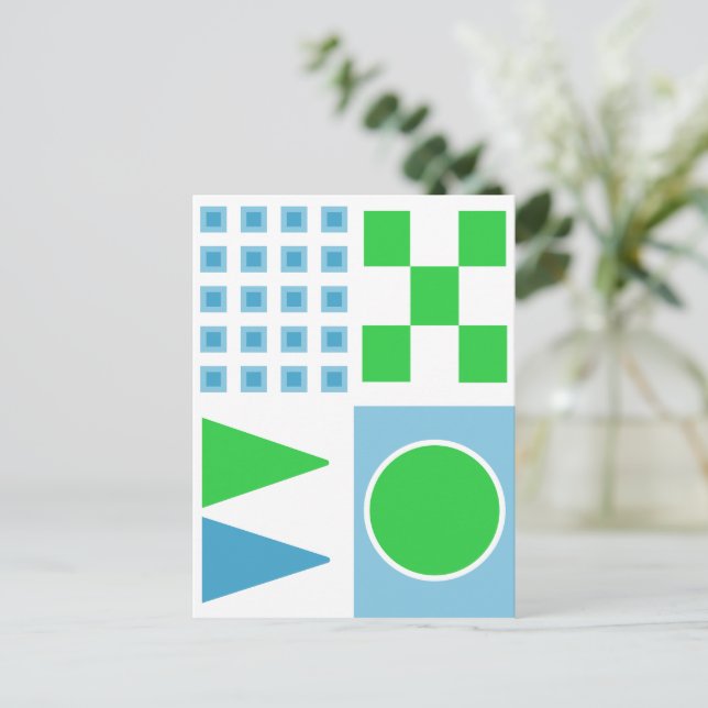 Utformning av geometrisk Abstrakt Vykort (Stående Fram)