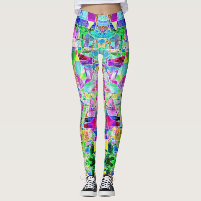 Utformning av geometriska fragment av abstrakt med leggings (Framsida)