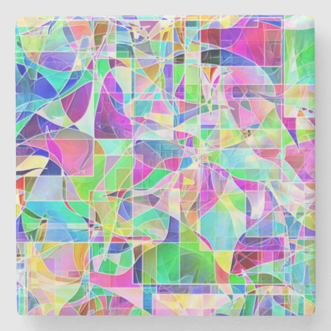 Utformning av geometriska fragment av abstrakt med stenunderlägg (Framsidan)