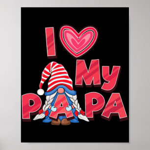 Utformning av Gnome Pappa USA flagga mönster fars Poster