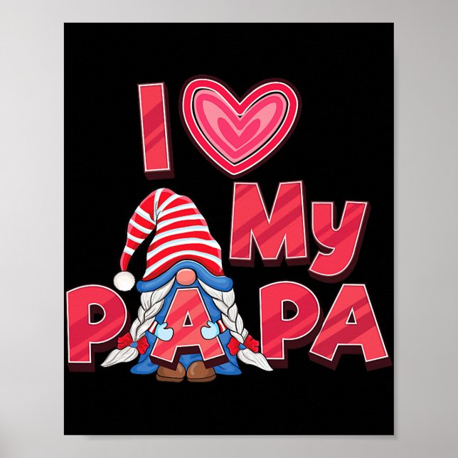 Utformning av Gnome Pappa USA flagga mönster fars  Poster (Framsidan)