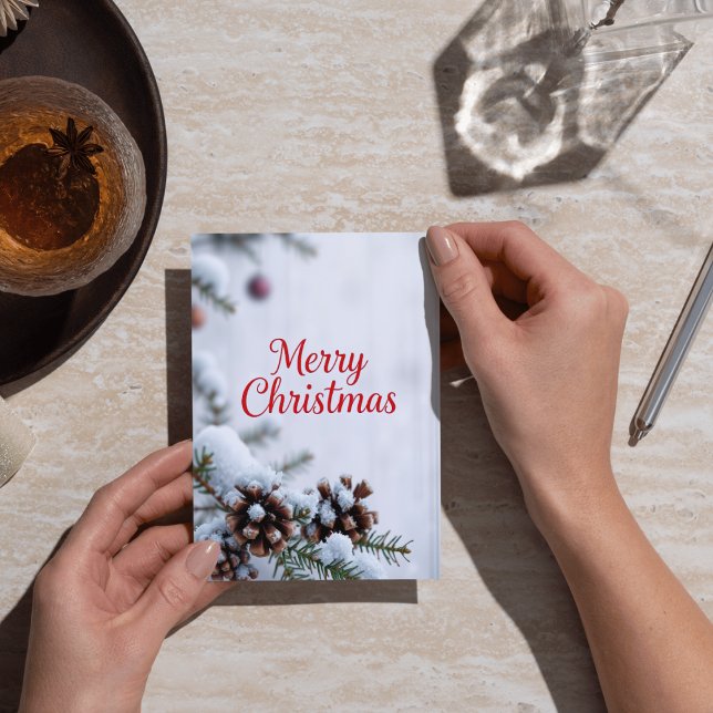 Utformning av Gräs Cone God jul, frostat Kort (Skapare uppladdad)