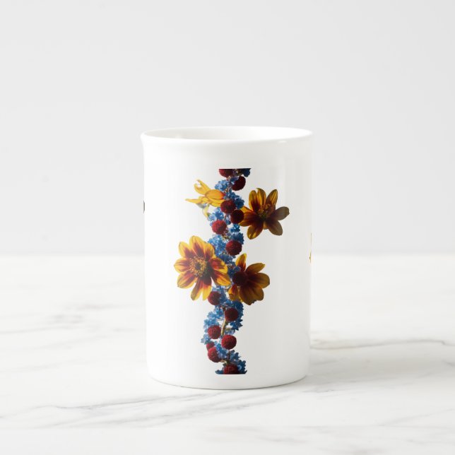Utformning av Grenar Bone China Mugg Benporslin Mugg (Framsidan)