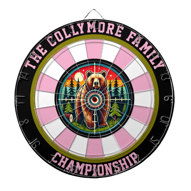 Utformning av Grizzly Bear Forest Crosshairs Darttavla (Framsidan)