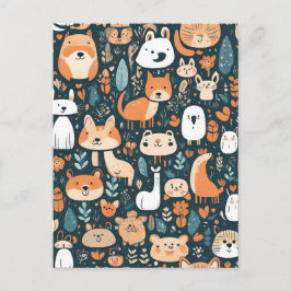 Utformning av grönt för roligt av för kutym djur vykort