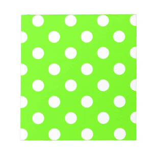 Utformning av grönt polka dots nagel för vår anteckningsblock